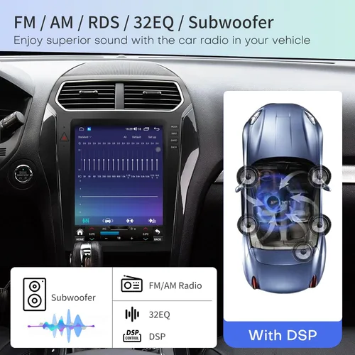 Miniatura 7 de Radio de coche para Ford Explorer Interceptor 2011-2019 Reemplazo estéreo CarPlay Android Auto 12.1 pulgadas Actualización Tesla Style pantalla