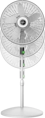 Miniatura 13 de Lasko EcoQuiet - Ventilador de pedestal oscilante con motor silencioso de corriente continua, 12 velocidades, temporizador de 8 horas, altura