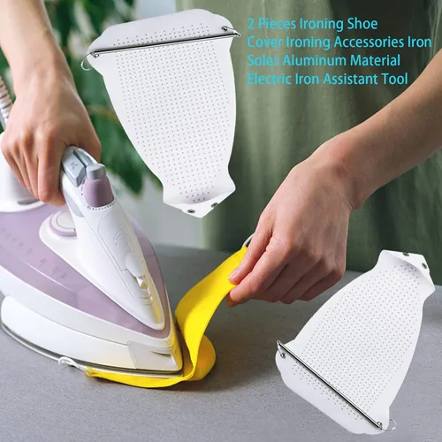 Miniatura 7 de FQTANJU 2 piezas de funda para zapatos de planchado, accesorios de planchado, suela de hierro, herramienta de asistente de hierro eléctrico