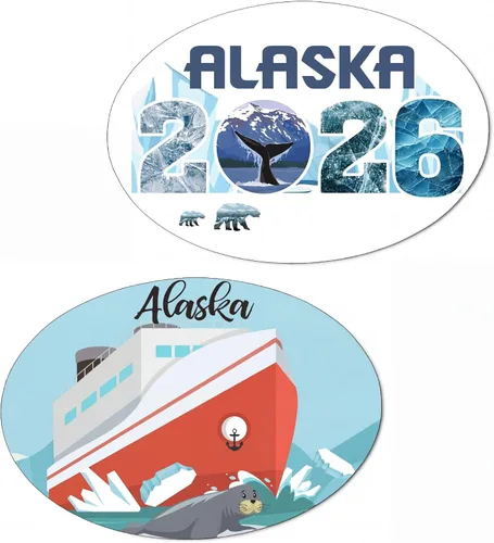 Miniatura 9 de Kanayu 2 imanes magnéticos grandes para puerta de crucero de Alaska, divertidos imanes para refrigerador, accesorios de barco, camarote y cabina