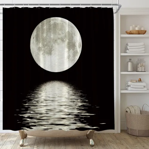 Miniatura 12 de Cortina de ducha con diseño de galaxia, espacio exterior, estrellado, para hombres, niños, universo nebulosa, planeta, juego de decoración de baño