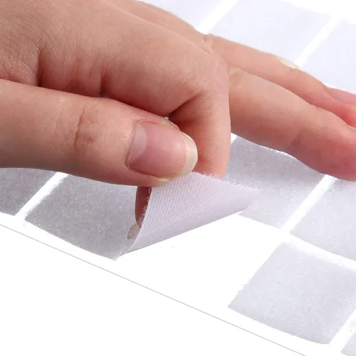 Miniatura 5 de WILLBOND 400 unidades (200 pares) puntos autoadhesivos de 1 pulgada de puntos cuadrados adhesivos impermeables de nailon para oficina, escuela