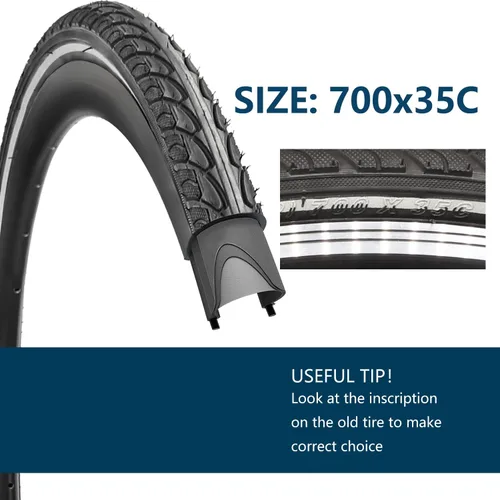 Miniatura 2 de Neumático de bicicleta 700X35C con neumáticos de bicicleta plegables de pared reflectante