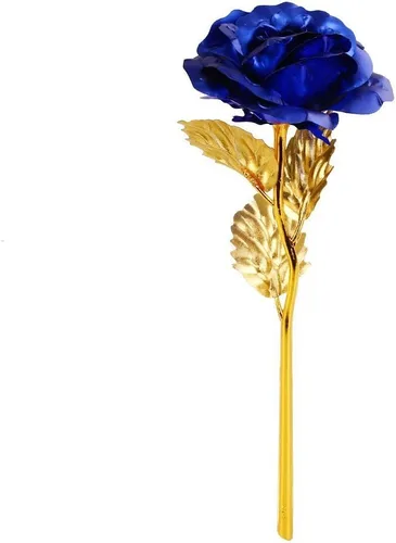 Youngine Regalos creativos de oro de 24 quilates con diseño de rosas de flor completa, regalo romántico para ella con caja, hecho a mano y amor para