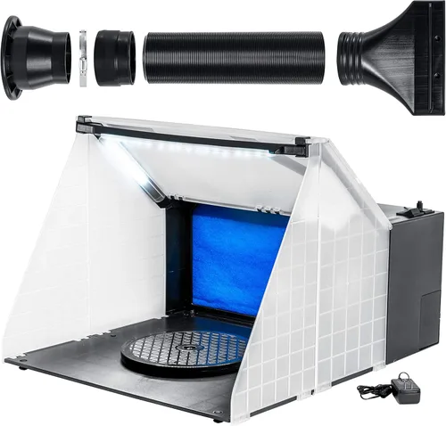 Master Airbrush, Cabina portable de aerosol iluminada con iluminación LED, para pintar todo tipo de arte, pasteles, artesanías, pasatiempos, uñas,