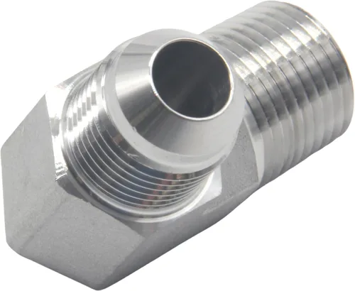 Miniatura 4 de HFS (R) 1/2" macho NPT a 1/2" macho JIC codo 90° Flare tubería de acero inoxidable 304 (1/2" MNPT x 1/2" MJIC)