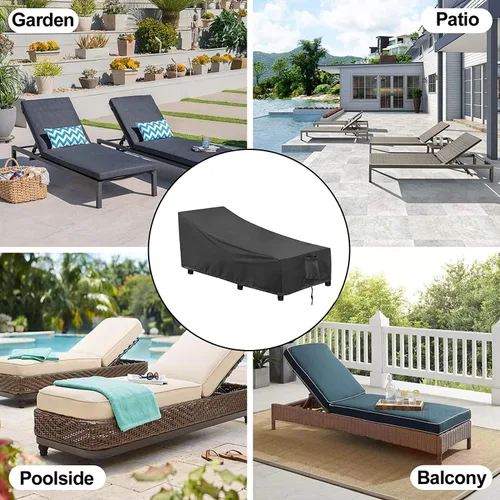 Miniatura 7 de OutdoorLines Funda Impermeable para Tumbona de Patio para Exteriores - Fundas para Tumbonas Resistentes a los Rayos UV, Resistentes a la Intemperie