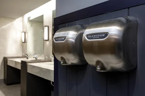 Miniatura 6 de XLERATOR XL-SB 1.1N Secador de manos comercial de alta velocidad, cubierta de acero inoxidable cepillado, secadora Excel, sensor automático, montaje