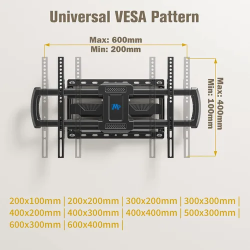 Miniatura 8 de Mounting Dream Soporte de pared para TV, certificado UL, soporte de montaje de movimiento completo para televisores de pantalla plana de 42 a 84