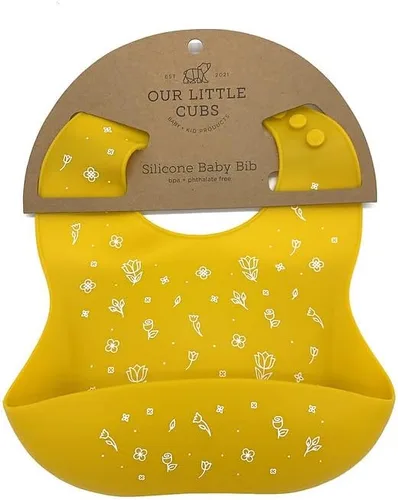 Miniatura 9 de Baberos de silicona para bebés, ajuste ajustable, babero impermeable, suministros de alimentación para bebés