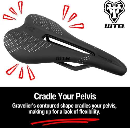 Miniatura 3 de WTB Gravelier Bike Seat (Saddle) - Fusion Form Base - Mountain, Gravel, Road & Bikepacking (4 Rail Options)