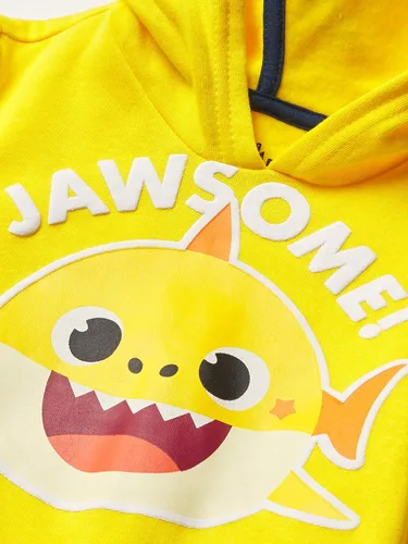 Miniatura 3 de Pinkfong - Sudadera con capucha para bebé, diseño de tiburón, camiseta y pantalón deportivo de 3 piezas, juego de traje de atletismo para niños