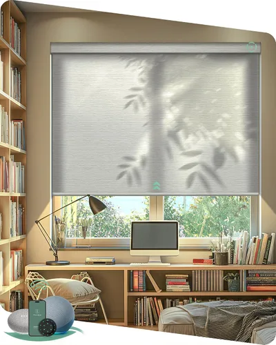 Miniatura 21 de Muestras de tela multicolor de persianas motorizadas Yoolax Light Filtering, Room Darkening, Sheer, Multicolor Fabric Swatches, Preview