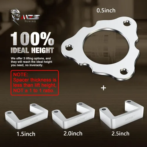 Miniatura 6 de MZS Kit de nivelación de 2 pulgadas, espaciadores de puntal delantero superior e inferior, kit de elevación compatible con Silverado Sierra Yukon