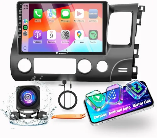 Miniatura 7 de Para Honda Civic 2006-2011 LHD Quad Core 2G+64G CarPlay Android Navegación Automática Android Estéreo GPS Radio Reverse Cámara Pantalla 10 "IPS