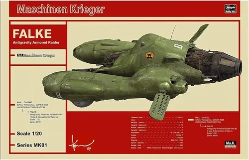 Miniatura 8 de Hasegawa 1/20 Combatiente blindado antigravedad (Asaltador blindado) Pkf.85 FALKE - Ma.K. (Maschinen Krieger)