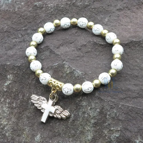 Miniatura 4 de 12 pulseras de ángel para bautismo, primera comunión, bautizo, boda, ángel