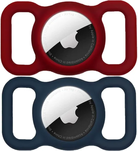 Miniatura 11 de Soporte para AirTag para collar de perro [2 unidades] Soporte impermeable de silicona elástica de alta resistencia para perros y gatos