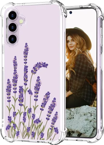 Miniatura 82 de Hungo Funda compatible con Samsung Galaxy S23 con diseño floral y bonito diseño transparente, femenino para mujeres y niñas, con hermoso clavel