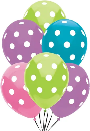 Miniatura 4 de PMU Globos de lunares – Globos pequeños multicolor para cumpleaños, bodas, Navidad, aniversarios de Halloween, baby shower y suministros de Surtido