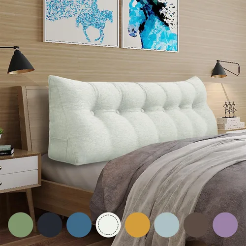 Miniatura 49 de Almohada WOWMAX grande de apoyo con forma triangular, almohada con forma de cuña para respaldo o lectura, cabecero para el día de la Madre
