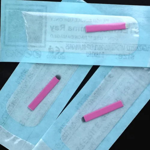 Miniatura 7 de 50pcs rosa desechable microblading artista Blade #12 Nano Microblades 0.007 in Microblading cejas suministros agujas tamaño disponible 12F 14F 18U