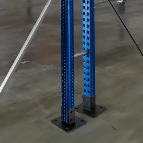 Miniatura 7 de Base de poste de 4 piezas, 4 agujeros de montaje cuadrado para canal de puntal único de 1-5/8 pulgadas, base de poste de valla con recubrimiento