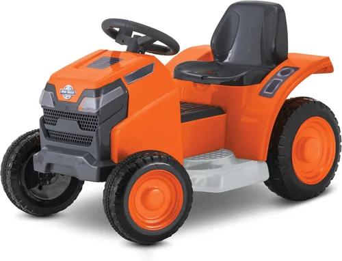 Kid Trax Mow & Go - Corta-césped eléctrico para niños pequeños, 6 voltios, niños de 1.5 a 2.5 años, peso máximo del usuario 44 libras, naranja