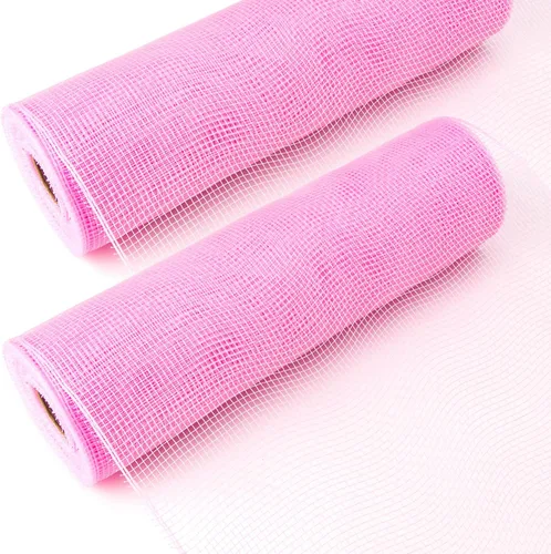 Miniatura 2 de Ribbli 2 rollos de cinta de malla negra, 10 pulgadas x 30 pies (10 yardas) por rollo, cinta de malla para guirnaldas de corona y decoración