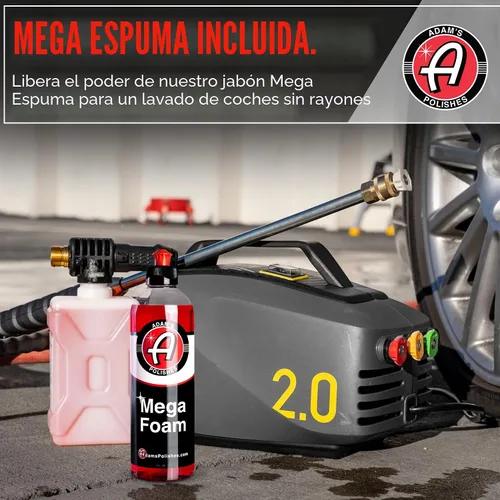 Miniatura 8 de Adam's Polishes Lavadora a presión activa 2.0 y jabón de Mega espuma para automóvil (5 artículos) Potente, ligero, portátil, rociador eléctrico a