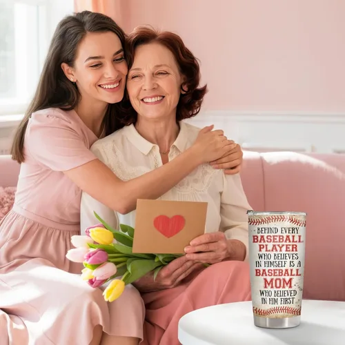 Miniatura 9 de 34HD Regalos del Día de la Madre para Mamá, Vaso Térmico de Mamá Beisbolista con Tapa, Taza de Café de Béisbol de 20oz con Aislamiento al Vacío Mamá