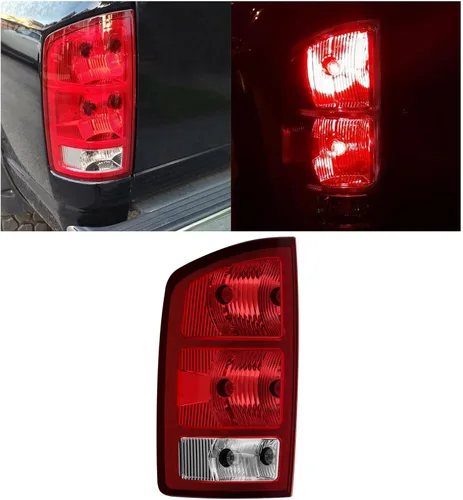 Miniatura 10 de ECOTRIC Par de luces traseras compatibles con Dodge Ram 1500 2002-2006/Ram 2500 3500 2003-2006 Luz de señal de giro de luz trasera de repuesto