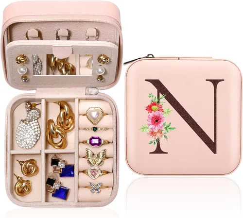 Estuche de joyería imprescindible de viaje, accesorios de viaje esenciales para mujeres, adolescentes, niñas, regalos de moda, regalos de idea para