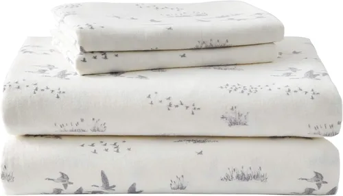 Miniatura 40 de Eddie Bauer - Sábanas de franela tamaño Queen, algodón resistente a las bolitas y arrugas, juego de sábanas con fundas de almohada y sábana ajustada
