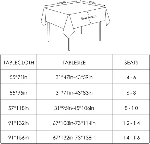 Miniatura 6 de BALCONY & FALCON Mantel Rectangular Estilo Jacquard Resistente al Agua Cubierta de Mesa para Comedor Cocina Café Fiestas y Uso al Aire Libre