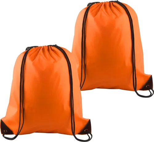 KUUQA Mochila con cordón a granel, bolsas de almacenamiento para deporte, gimnasio, viajes, Naranja, Minimalista, versátil