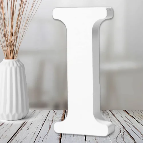 Miniatura 13 de AOCEAN Letras de madera blanca de 6 pulgadas, letras de madera sin terminar para decoración de pared, letras de pie, rebanadas, decoración