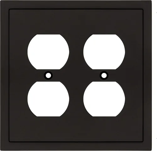 Miniatura 31 de Henne Bery Placa decorativa de pared con borde moderno, tapa de tomacorriente para cubrir enchufe, aleación de zinc maciza duradera