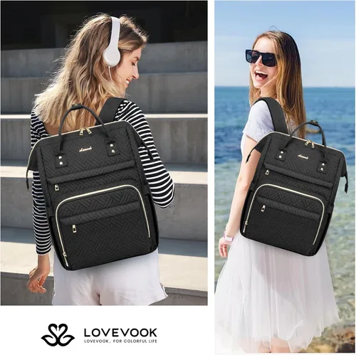 Miniatura 6 de Mochila de mujer para computadora portátil, bolso para laptop de trabajo, mochila elegante para docente, bolso para computadora de negocios, mochila