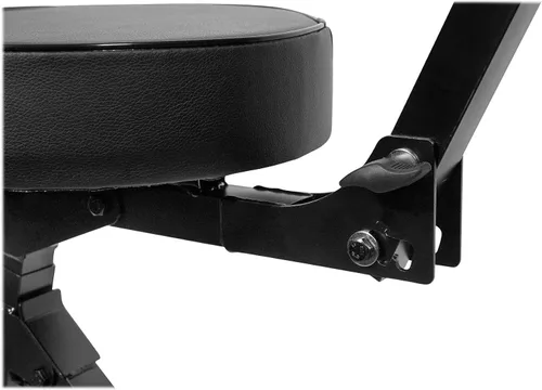 Miniatura 9 de Rockville RDS42 - Silla de guitarra DJ portátil ajustable con respaldo acolchado Foldable Steel Frame, 12" Padded Seat, Footrest, 300 lb Capacity