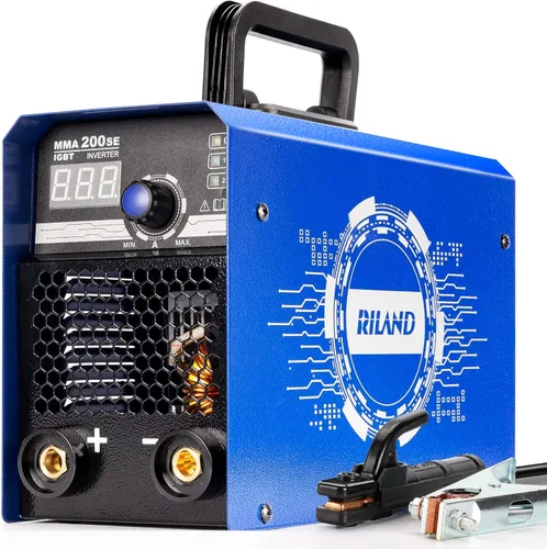 Miniatura 7 de RILAND Soldador de Electrodo, Máquina de Soldadura de Arco Portátil de 110V – 4.4 lb Liviano, Arranque en Caliente, Anti-Adherente y Protección