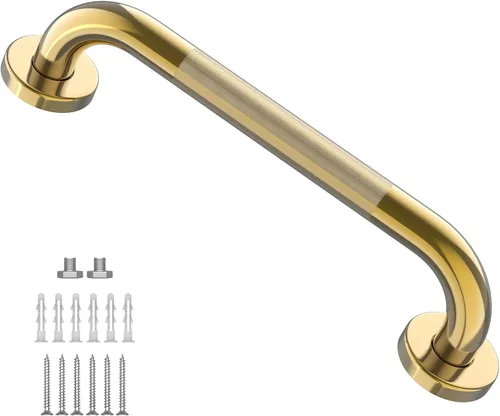 Miniatura 13 de Barra de agarre de ducha de níquel cepillado con agarre moleteado antideslizante de 36 pulgadas, barras de agarre de baño de acero inoxidable, barra