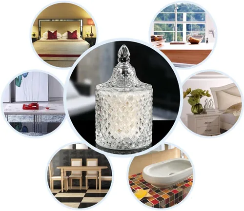 Miniatura 7 de Qtip - Soporte para hisopos de algodón con tapa, contenedor de bolas de algodón, tarro de boticario, organizador de baño, 1 paquete