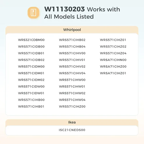 Miniatura 5 de [2026] Estante de vidrio para congelador W11130203 actualizado compatible con refrigerador Whirlpool, W10527849 W10773887 WPW10527849 Estante