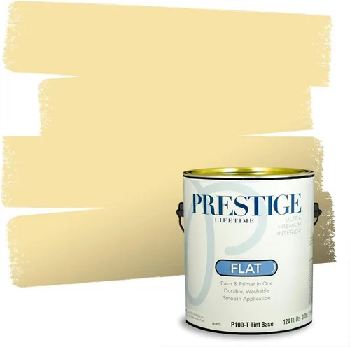 Miniatura 111 de PRESTIGE Paints Exterior Paint and Primer In One, 1-Gallon, Satin, Comparable Match of Benjamin Moore* Royal Linen* 931BM-PCM