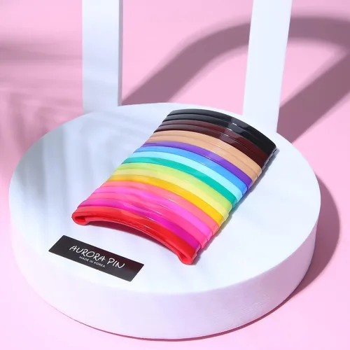 Miniatura 6 de Juego de pinzas para el cabello, accesorios de estilo cúpula de plástico mediano, abrazaderas decorativas para medio recogido y cola de caballo