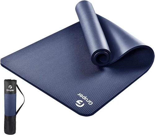 Miniatura 11 de Gruper Esterilla de yoga antideslizante NBR extra gruesa, 72 pulgadas de largo x 32 pulgadas/24 pulgadas de ancho x 0.6 pulgadas de grosor