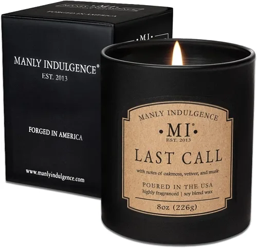 Miniatura 74 de Manly Indulgence Last Call - Velas perfumadas para hombres, 2 mechas, 16.5 onzas, cera de mezcla de soja premium, 60 horas de combustión, velas