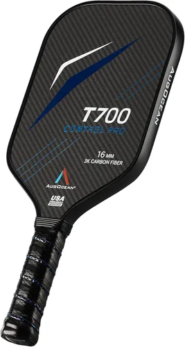 Paleta de pickleball, palas de pickleball, superficie de pala de fibra de carbono cruda 3K con gran grano y giro, raqueta de pickleball T700 con