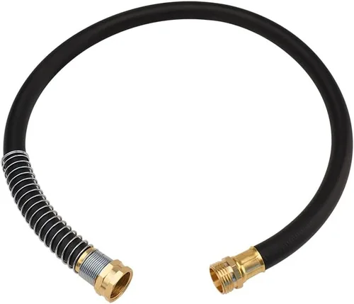 Wiseflow Leader Hose Manguera de agua resistente de 3 x 5/8 pulgadas con accesorios de latón macho a hembra, extensor de manguera corta para carrete